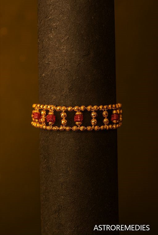 Rudraksh bracelet with border