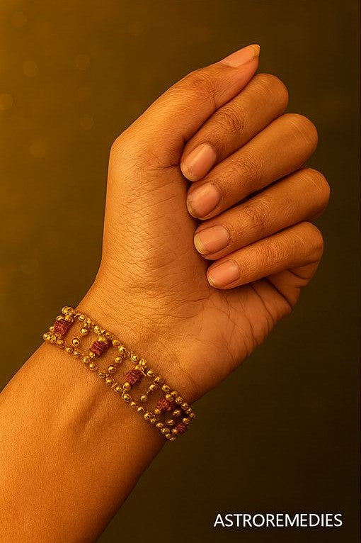 Rudraksh bracelet with border